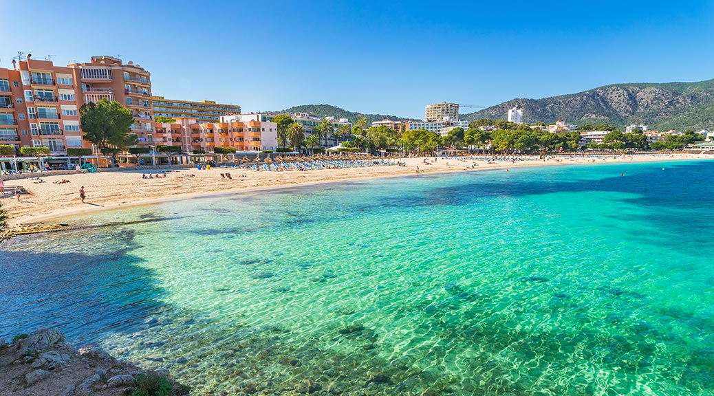 Spain Mediterranean Sea Majorca Beach, Palma Nova, Majorca